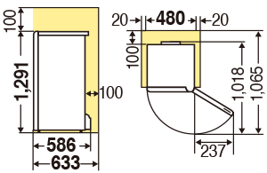 Kích thước Mitsubishi MF-U14D