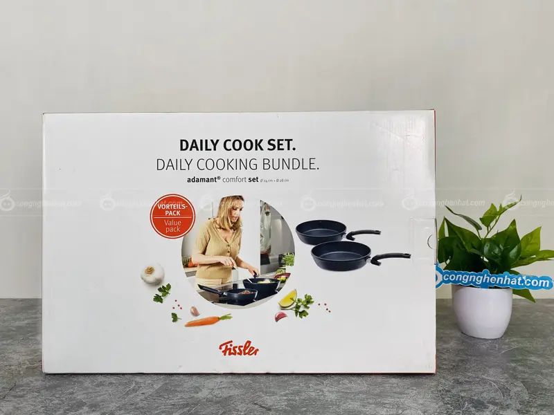 Set 2 chảo chống dính Fissler Adamant Comfort 24/28cm