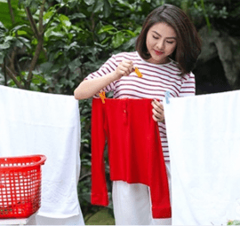 giặt quần áo chống nhăn