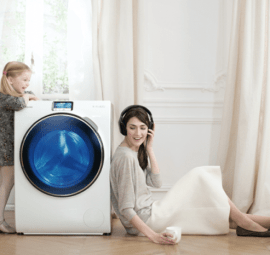 máy giặt lồng nghiêng