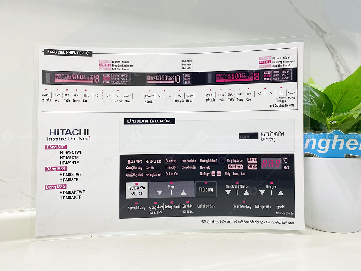 Hướng dẫn sử dụng bếp từ Hitachi HT-M8STWF