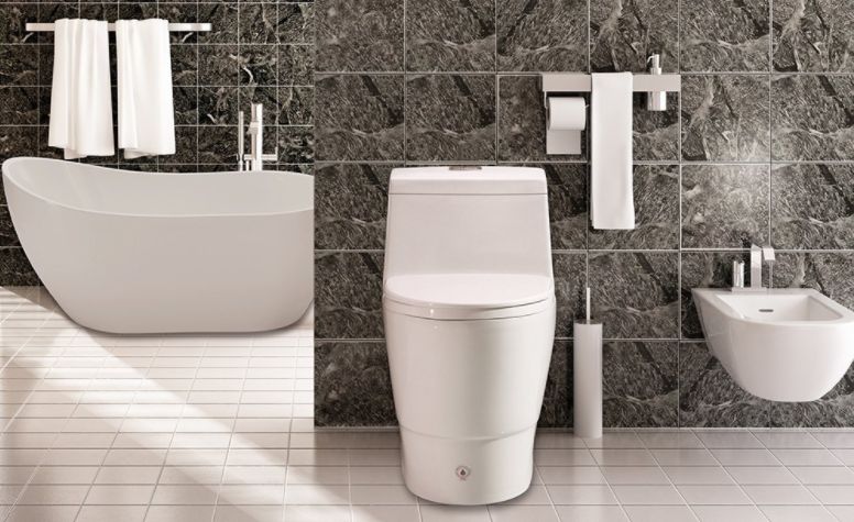 Trang hoàng phòng tắm cực đẹp với thiết bị vệ sinh Toto Nhật Bản