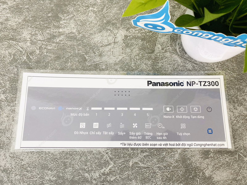 Hướng dẫn sử dụng máy rửa bát Panasonic NP-TZ300-W