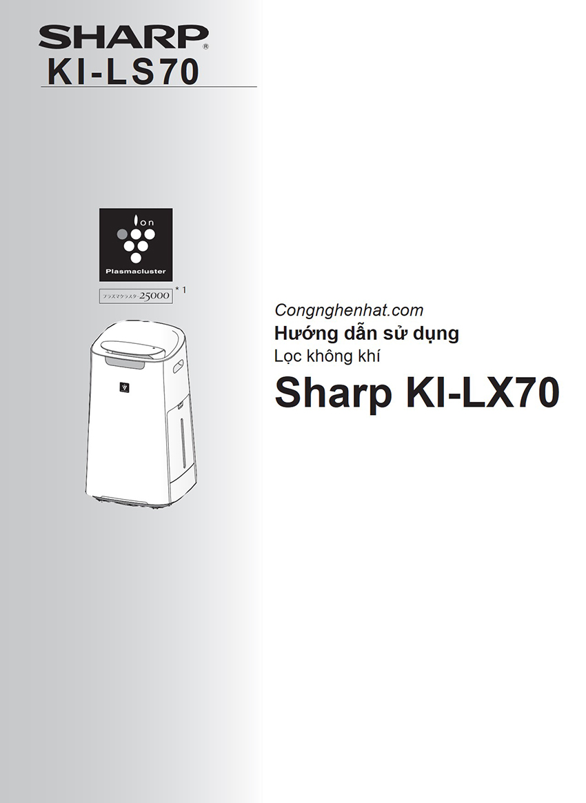 Hướng dẫn sử dụng máy lọc không khí Sharp KI-LS70-W