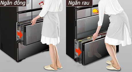 Siêu tủ lạnh Hitachi R-WX74K-X: vô tư trữ thực phẩm cho mùa dịch