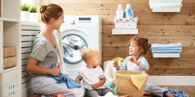 3 chế độ giặt máy gia đình có trẻ nhỏ nên có