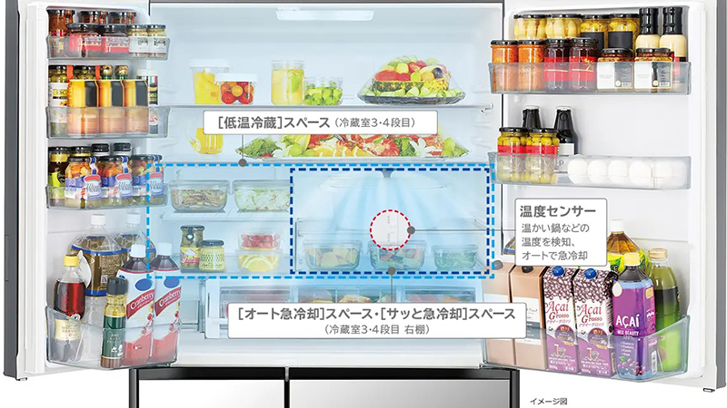 Tủ lạnh Hitachi R-WXC74T-X