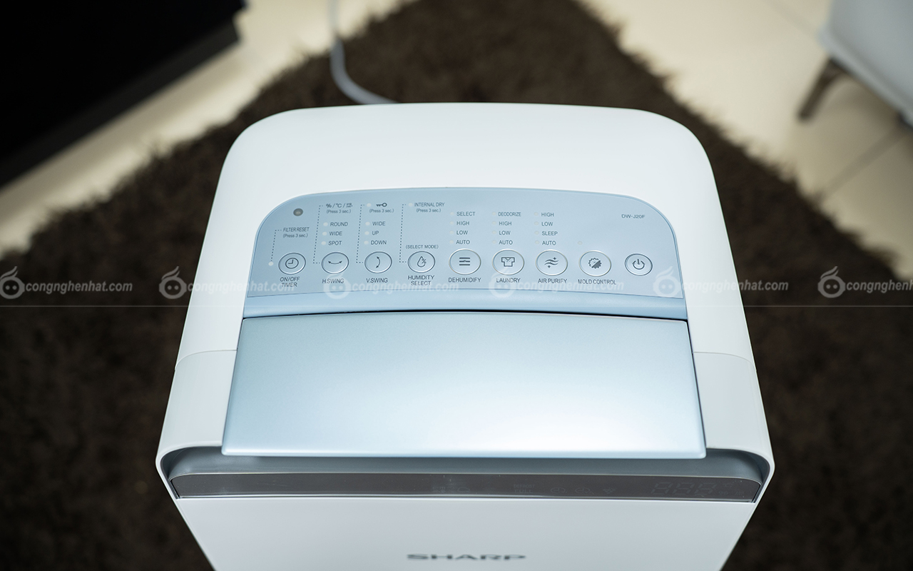 Máy lọc không khí và hút ẩm Sharp DW-J20FV-W 20L nước /ngày Sharp DW-J20FV-W