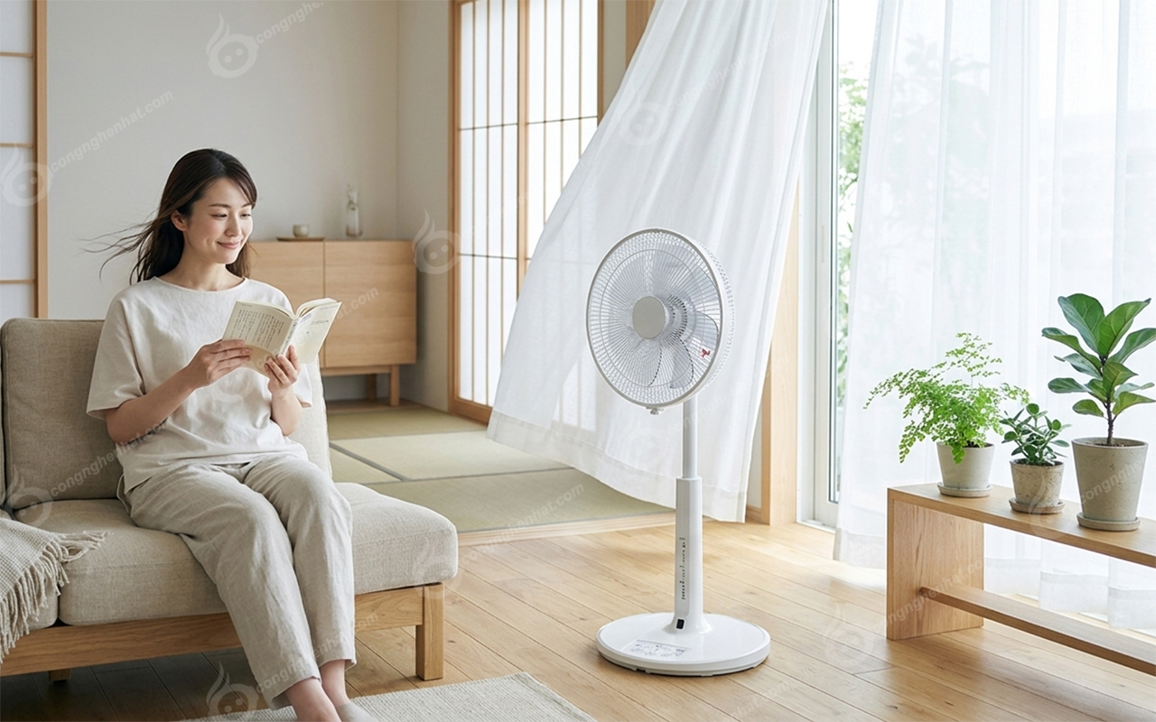 Quạt điện Hitachi HEF-AL300H 8 cánh 4 tốc độ gió Quạt điện Hitachi HEF-AL300H