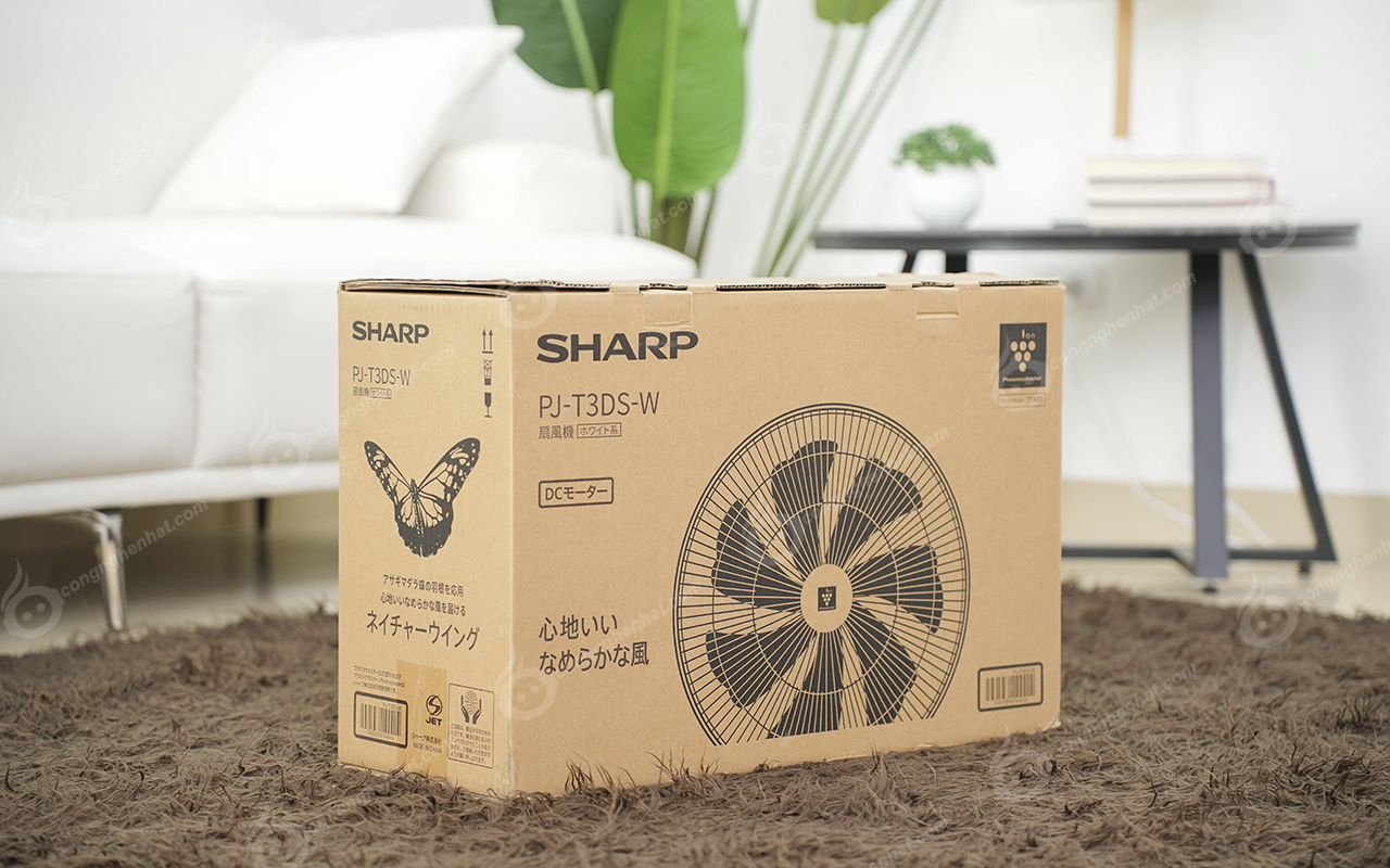 Quạt điện Sharp PJ-T3DS-W tạo ion Plasma Quạt điện Sharp PJ-T3DS-W