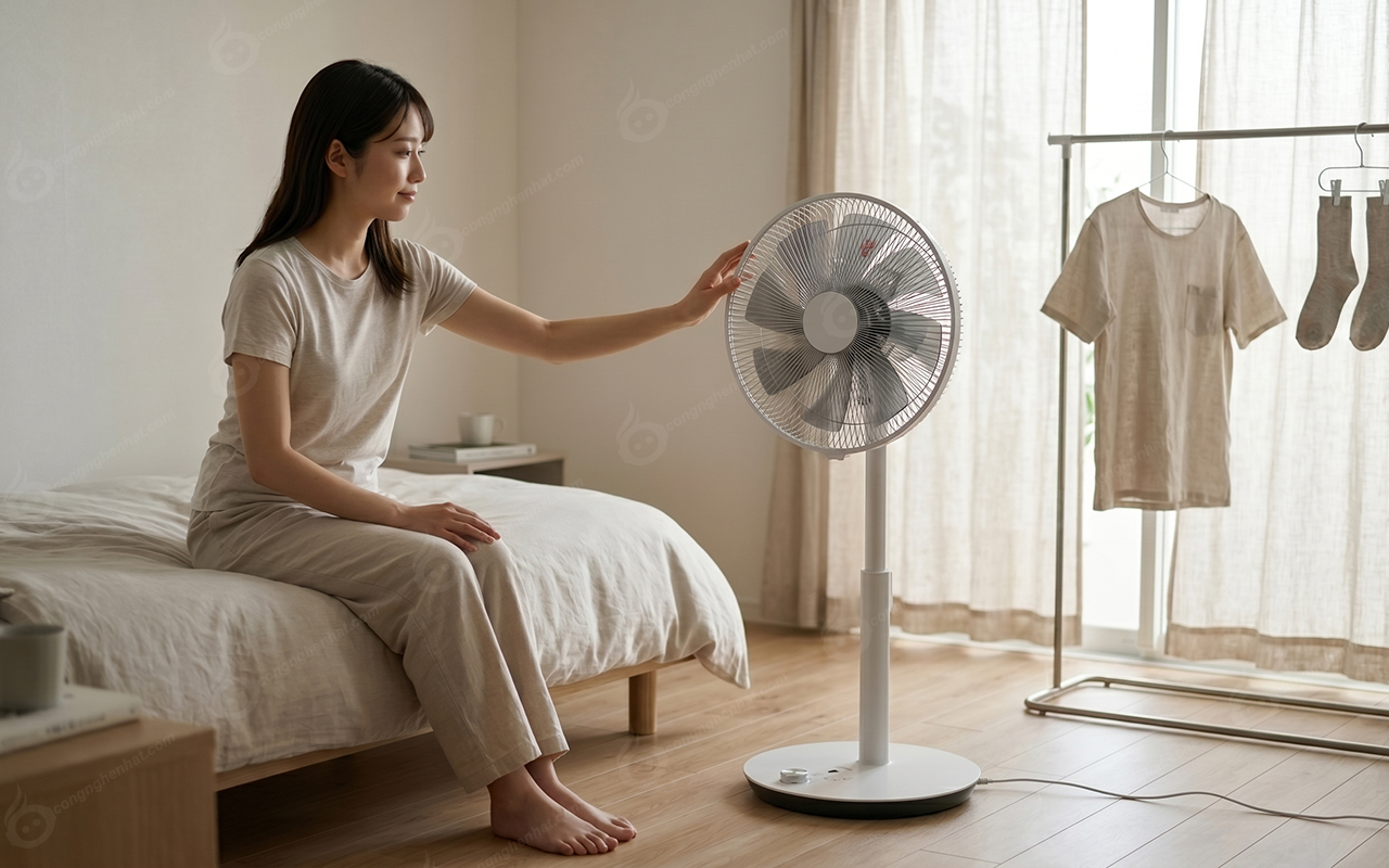 Quạt điện Toyotomi FS-DHT30R 8 cánh 10 tốc độ gió Quạt điện Toyotomi FS-DHT30R 6