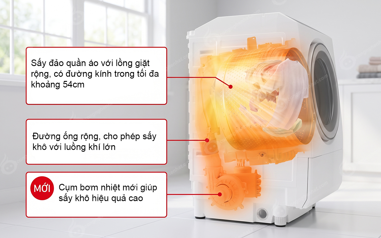 Máy giặt Toshiba TW-127XM5L-W 8